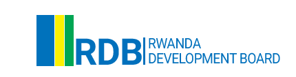Blue, yellow and green Rwandan Development Board logo