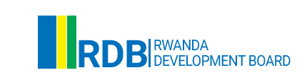 Blue, yellow and green Rwandan Development Board logo